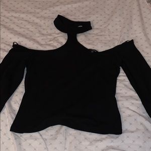 Open Shoulder Choker Top